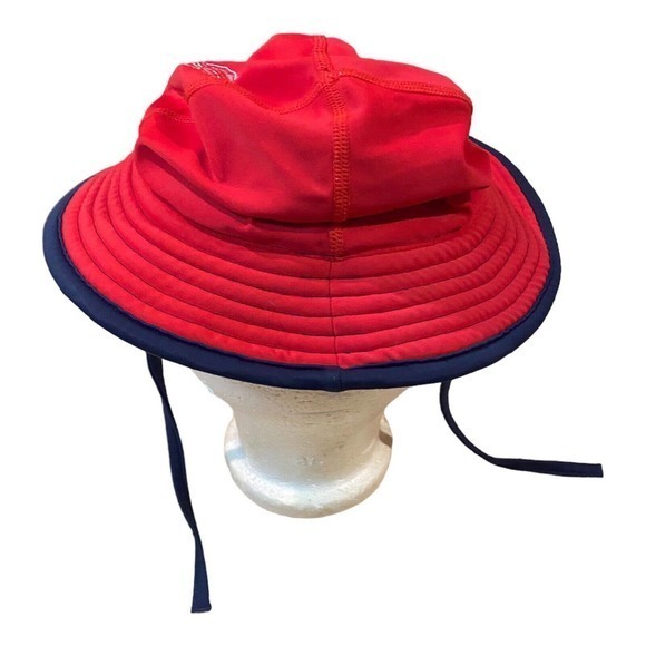 Hanna Andersson Red Seahorse Sun Protection Bucket Hat Kids Size Xsmall - Picture 2 of 5